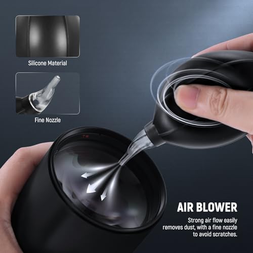 NEEWER 12 in 1 Camera Lens Cleaning Kit for Electronics, Phones, Tablets, 1x Lens Brush Pen + 1x Air Blower + 1x Cleaner Spray + 3X 24mm Full Frame Sensor Swab + 6X Cleaning Cloth, HM-49