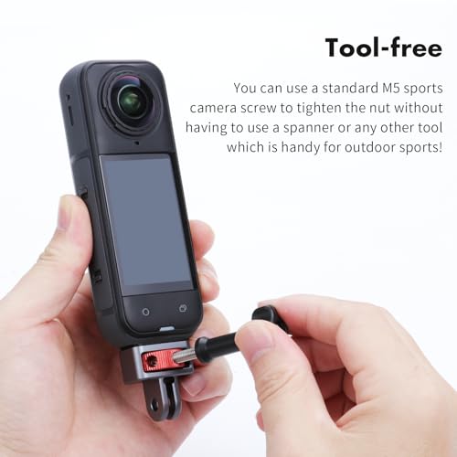 SEASKY AC01 1/4"-20 Action Camera Mount Adapter Tripod Conversion Accessory All Metal Aluminum Alloy for Insta360 X5/X4/X3/X2 for DJI OSMO 360 Gopro Max 2 Sports Camera Accessories