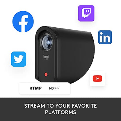 Logitech for Creators Mevo Start, Wireless Live Streaming Camera, 1080p HD Video Quality, Intelligent App Control, Stream via LTE or Wi-Fi - Black - style: 1 Pack