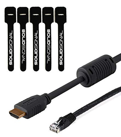 Blackmagic Design ATEM Mini Pro HDMI Live Stream Switcher Bundle with 6’ HDMI Cable, 7’ Cat5e Cable, and 5-Pack of SolidSignal Cable Ties (SWATEMMINIBPR) - style: Mini Pro