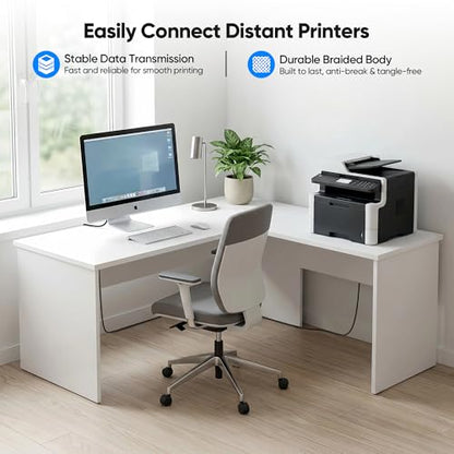 USB Extension Cable Extra Long 23 FT /7M, USB 3.0 Extender Cable 5Gbps Data Transfer and Charging Supported, USB Male to USB Female Cable for Printer, Scanner, Webcam, Keyboard, Mice, USB hub - size: 23FT