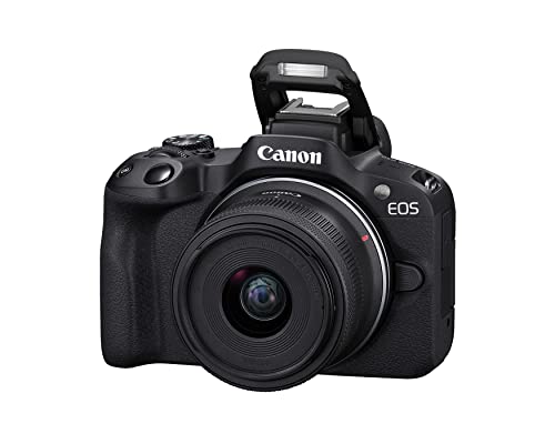 Canon EOS R50 Mirrorless Camera RF-S18-45mm F4.5-6.3 is STM Lens Kit, 24.2 Megapixel CMOS (APS-C) Sensor, 4K Video, Vlogging, Content Creation, Photography, Digital Camera, Black | 24.2MP Aps-C CMOS, Digic X, Dual Pixel CMOS Af Ii, 6K-Oversampled 4k30p, R