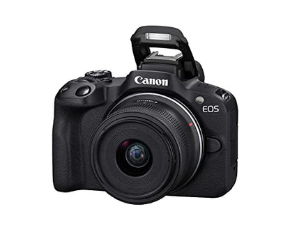 Canon EOS R50 Mirrorless Camera RF-S18-45mm F4.5-6.3 is STM Lens Kit, 24.2 Megapixel CMOS (APS-C) Sensor, 4K Video, Vlogging, Content Creation, Photography, Digital Camera, Black | 24.2MP Aps-C CMOS, Digic X, Dual Pixel CMOS Af Ii, 6K-Oversampled 4k30p, R