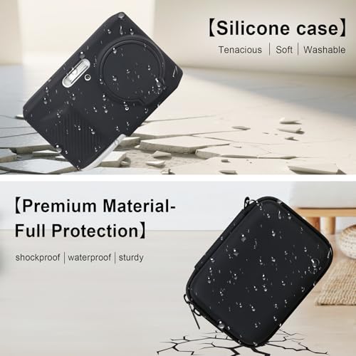 Case for Kodak PIXPRO FZ45 Digital Camera (Hard Case + Soft Silicone Cover) | Kodak PIXPRO FZ45 Digital Camera Hard Carrying Case and Soft Silicone Protective Case with Removable Lens Cover, Black - color: Black