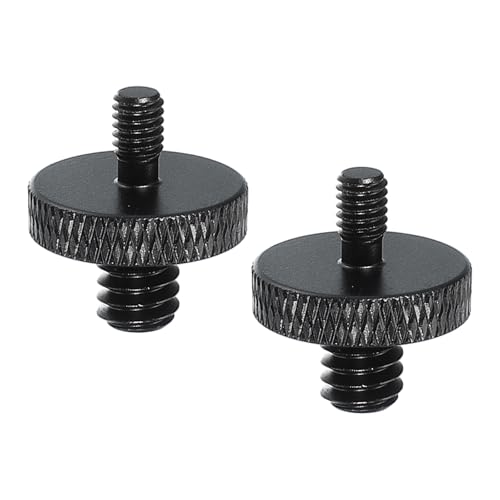 PATIKIL Tripod Screw Adapter 1/4" Male to M4 Male, 2 Pcs Tripod Nut Connectors Camera Mount Screw Camera Double Head Converter for Microphone Holder Magic Arms Accessories, 18 mm - size: 1/4" Male to M4 Male,18 mm