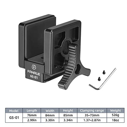 FANAUE GS-01Arca Swiss Rifle Saddle Mount, Hunting Tripod Clamp with Quick Release Plate, Shooting Tripod Rest, Enhanced Accuracy Ball Head & Adapter for Hunting and Shooting