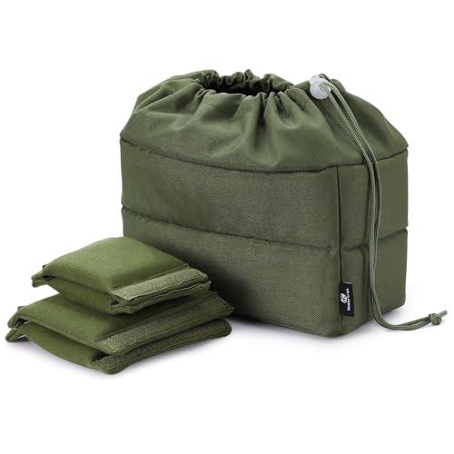 Koolertron Waterproof DSLR Camera Bag with Removable Insert, Adjustable Compartments, Fits in Camera Bags - Protective Case for DSLR/SLR Cameras & Accessories - color: Green