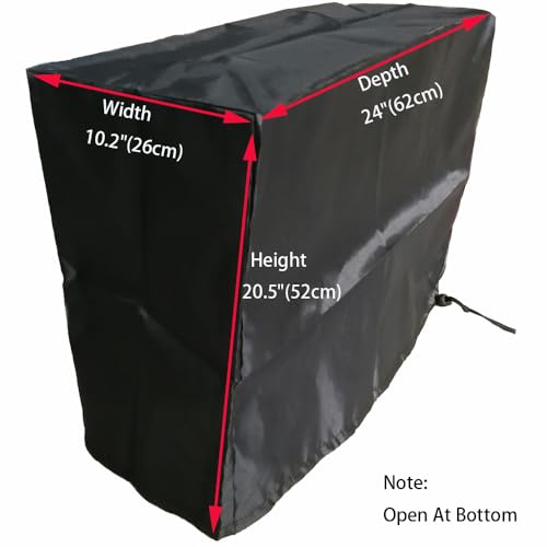 Large CPU Dust Cover (10.2W x24D x20.5H) Gaming Computer Desktop PC Mid-Tower [Antistatic, Waterproof] Jacket Protector, PC Tower Case, Computer Dust Cloth - size: 10.2''W x 24''D x 20.5''H