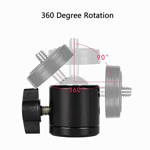 Universal 1/4" Swivel Mini Ball Head Screw Tripod Mount（4 Pack）, EszkozTA 360 Degree Rotating Mount Base Adapter for DSLR Cameras HTC Vive Tripods Monopods Camcorder Light Stand…