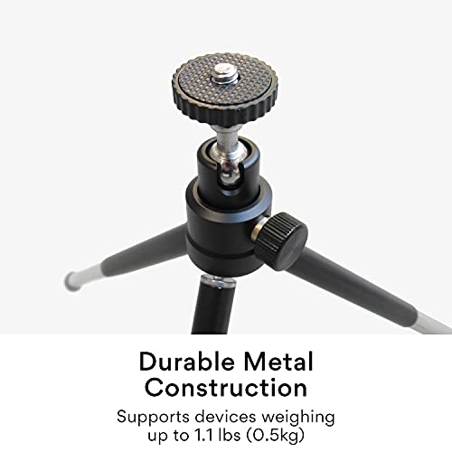 MEE Audio Lightweight Mini Tripod for Webcams and Small Cameras for Video Conference; Flexible, Portable, Compact Web Cam Desk Tabletop Travel Mount Stand for Logitech Webcam C920 C925 C920s C922