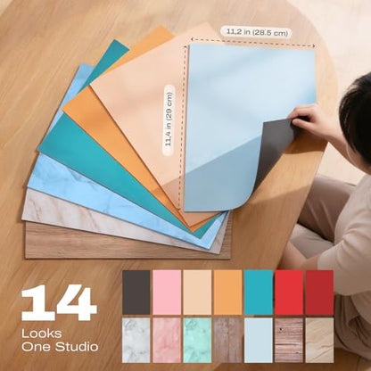 C Coiro Product Photography Backdrops 14 Patterns, 2 Grids, Size 15x11 inch Small Product Picture Board kit for Food Jewelry Mini Items Picture. Ugc Content Creator Tools