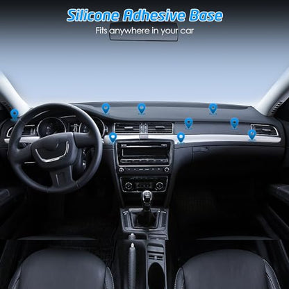 for MagSafe Car Mount, Phone Holders for Your Car & Magnetic Phone Holder for Car, Stick-On Design for Dashboard, Wall, Gym & Office, Universal Car Phone Holder with 1 Metal Plate