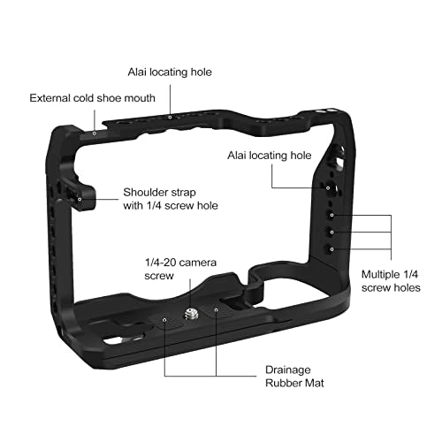 EOS RP Cage, EOS RP Camera Cage for Canon EOS RP Camera Bag Camera Rig Cold Shoe