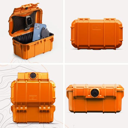 Evergreen 58 Waterproof Dry Box Protective Case - Travel Safe/Mil Spec/USA Made - for Cameras, Lenses, Phones, Pistols, First Aid, Boating, Water Sports, Tacklebox, Ammo Can, Deck Boxes - color: Orange