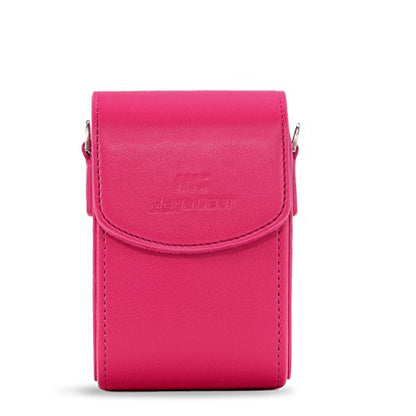 MegaGear Leather Camera Case with Strap compatible with Canon PowerShot G7 X Mark III, G7 X Mark II, G7 X - MG1255, Hot Pink - color: Hot Pink