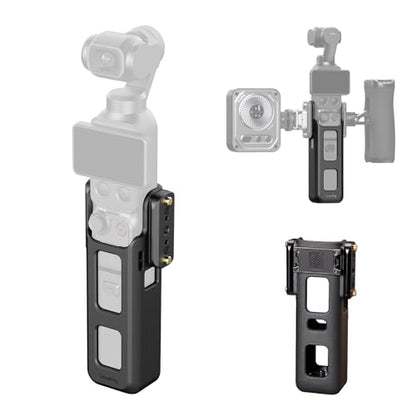 SmallRig Expansion Adapter Cage for DJI Osmo Pocket 4/3, for Xtra Muse Accessories with Bidirectional Magnetic Mount for Action 6 Adapter, 1/4"-20 Locating Holes, NATO Rail for Side Handle - 6006