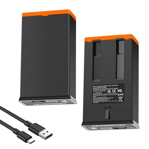 2-Pack Rechargeable Battery Pack with USB-C Charger Cable for Edge Series Cellular Trail Camera, Compatible with Moultrie Edge Cellular Trail Cameras Edge 3, Edge, Edge Pro, Edge 2, Edge 2 Pro