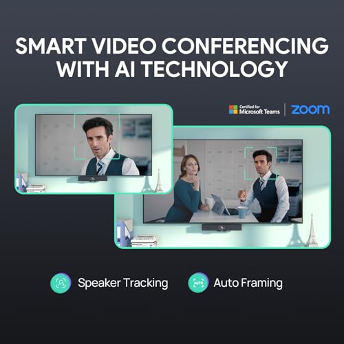 Yealink Video Conference Camera, 4K Webcam, 120 AI Auto Framing, 8 Microphone Arrays & Speaker Tracking, AI Noise Cancellation Teams Certified, Meetingbar A10 All-in-One Conference Room System - style: NO.2 A10-010 (with system)
