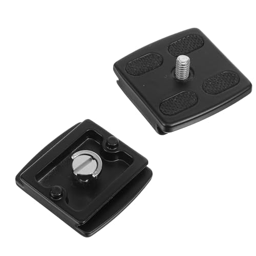 2 Pcs 1/4-20 Thread D-Ring Camera Fixing Screws, Stainless Steel Tripod Camera Mount Screw Quick Release Mounting Screw Adapter for Camera Camcorder Tripod Monopod QR Quick Release Plate