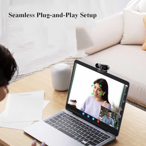 GIZNXBA USB Webcam with Microphone for Streaming Noise Cancellation, Wide-Angle Lens, Plug & Play USB Webcam for Laptop, Desktop, Streaming(1080P) - color: 1080P