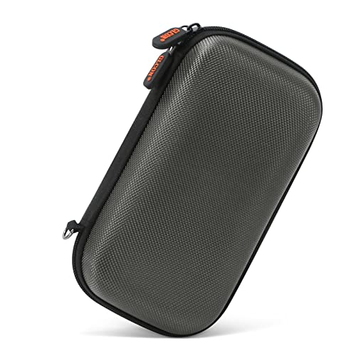 Dustproof Carrying Case Electronic Accessories Cable Organizer - Portable Small Travel Charger Case Power Bank Phone Pouch - Double Zippers Wallet Hard EVA Storage Carry Bag - Silver Grey
