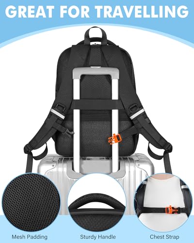 PEKREWS Mini 4 Pro Case, Mini 3/4 Pro Waterproof Hard Carrying Case, Large Drone Bag Fits 15.6 Inch Laptop, Travel Backpack for DJI RC 2/RC/N3/N2/N1 Controller, Fly More Combo and Drone Accessories - color: Black