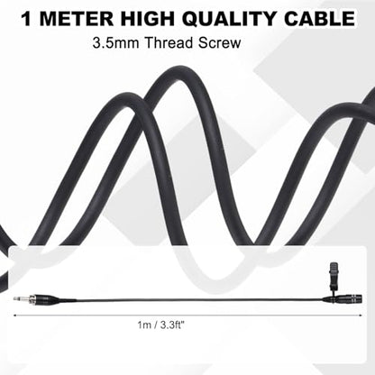 MECCANIXITY Lavalier Lapel Microphone, 3.5mm Thread Screw Plug Condenser Collar Microphone 1m Wired Unidirectional Condense Mini Lapel Mic for Presenters Musicians Actors - style: 3.5mm Thread Screw Plug