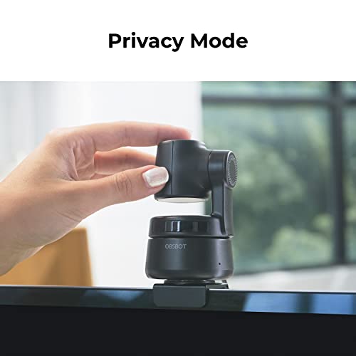 OBSBOT Tiny PTZ 4K Webcam, AI Powered Framing & Autofocus, 4K Video Conference Camera with Dual Omni-Directional Microphones, Auto tracking with 2 axis gimbal,HDR,60 FPS,Low-Light Correction,Streaming - size: TINY 4K
