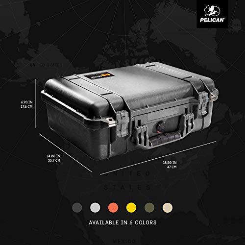 Pelican 1500 Case With Foam (Black) - color: Black, style: Single