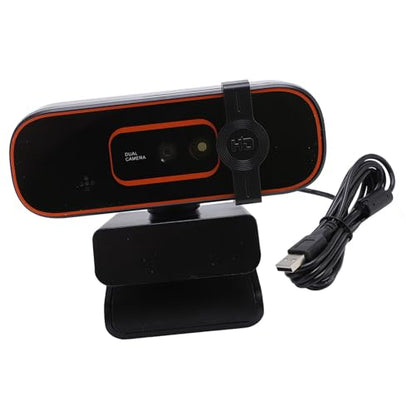 Jiawu 1080p Webcam, Facial Recognition and Noise Cancelling Mic USB Webcam Auto Focus Plug and Play, Computer Camera with Privacy Cover for Video Conferencing Streaming Online Meetings