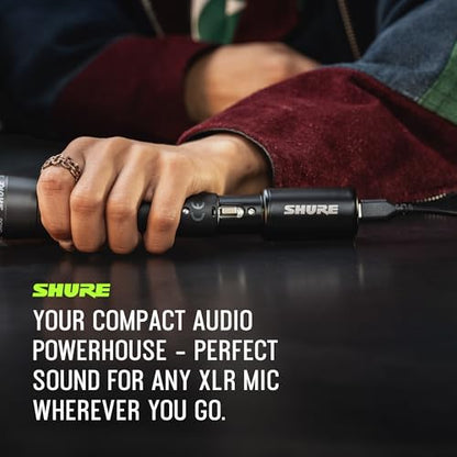 Shure MVX2U Gen 2 XLR-to-USB-C Digital Audio Interface, Apple MFi Certified, Portable Setup for Audio Processing, Noise-Free Recording Between XLR and USB-C Devices