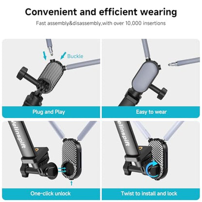 Upgraded 65cm Neck Phone Holder Recording with Anti-Shake Strap - POV/Vlog Neck Tripod Mount Hands-Free Filming, Universal for iPhone, Samsung Google Pixel, All Smartphones and Action Camera