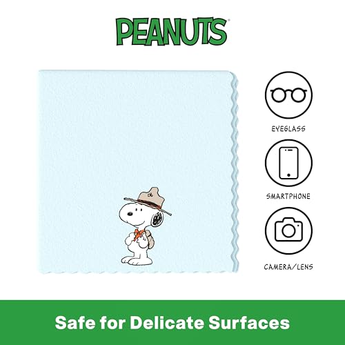 Microfiber Cloth & Glasses Wipes (9 Pack) Lens & Glasses Cleaning Cloth - Eye Glass Clean Cloths - Eyeglass Cleaning Cloths - Camera Lenses & Gadget Delicate Screens - Snoopy - size: 9 Pack