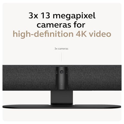Jabra PanaCast 50 Video Bar System - All-in-one Meeting Room Solution, Audio bar, 180° Full-Room Webcam, Intelligent AI-Enabled Features, and PanaCast Control Touchscreen - MS Teams Certified - Black - style: Teams Certified