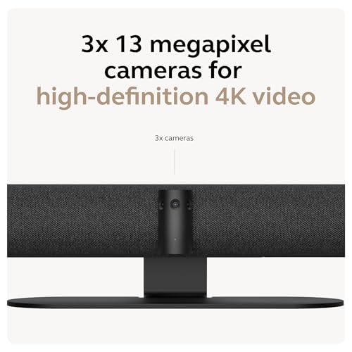 Jabra PanaCast 50 Video Bar System - All-in-one Meeting Room Solution, Audio bar, 180° Full-Room Webcam, Intelligent AI-Enabled Features, and PanaCast Control Touchscreen - Zoom Certified - Black - style: Zoom Certified