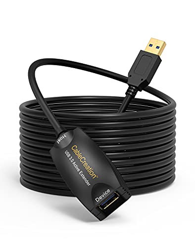CableCreation Active USB 3.0 Extension Cable 16.4 FT, USB 3.0 Extender Male to Female Cord with Signal Booster Compatible with Oculus Quest 2, Rift Sensor, Steam VR, Gaming PC, 5M - style: USB 3.0