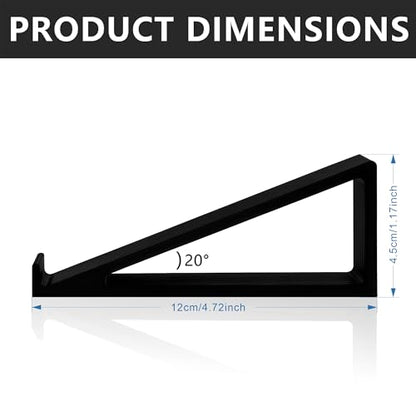 Musiin Audio Interface Stand compatible with SSL2+ MK2,ID14 MK2,ID4 MK2,Apollo X 4,and more.Minimal design with solid triangle frame saves space and keeps your setup stable and professional (black) - color: Black