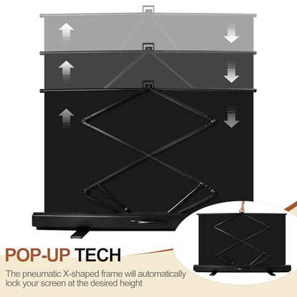 White Backdrop Screen, Collapsible Chroma Key Retractable Photo Background | 74 x 76in Portable Chromakey Panel, Wrinkle Resistant, Pull Up, Video Conference, Live Game, Streaming, Photographic Studio - color: White, size: 74 x 76in