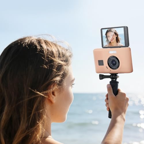 Case for Kodak PIXPRO C1 accessories,Soft Silicone Protective Case,Comes with 2 Screen Protectors and 1 Wrist Strap - light red - color: Rose red