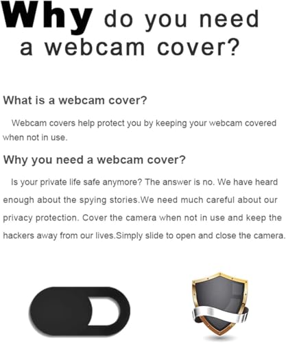 Laptop Camera Cover Slide, [12 Pack] Ultra-Thin Webcam Cover Compatible with MacBook,Laptop,PC,Computer,iMac,iPad, iPhone Cell Phone etc. 0.027in Thick Sliding Cover Web Blocker Black - color: 12Pack black