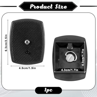 2 Pack Camera Quick Release Plate, Universal Tripod Quick Release Plate Tripod Camera Mount Adapter Accessories Replacement Parts for Tripods Cameras Mount Base Plates