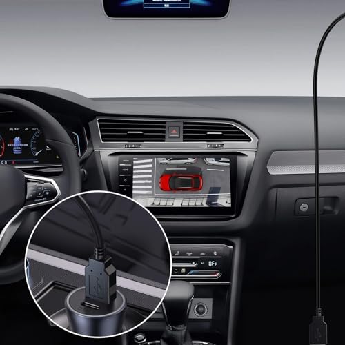 weishan USB C Dash Cam Power Cord, USB to 90-Degree USB-C Charging Cable for Dashcam Rear View Mirror Camera, 11.5ft Long Charger Wire - style: USB-A to USB-C