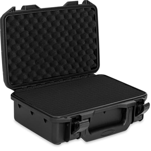 Hard Carrying Case,Shockproof Storage Box with Customizable Foam,11inch Portable Protective Tool Box for Microphone,Recorder,Electronics,Tools,Cameras,Equipment and More,11.6"x7.3"x3" - size: 11.6"x7.3"x3"