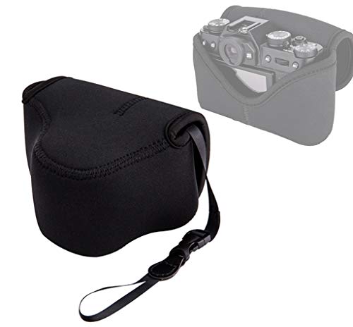 JJC Black Ultra Light Neoprene Camera Case, Compatible with X-E4 X-T30 II X-T30 X-T20 X-T10 +Short Prime Lens, 18mm F1.4/ 27mm F2.8/ 35mm F2, Pouch Bag Fuji X100V X100VI, Compact Size 127x85x84mm - color: OC-F1, style: Oc-f1