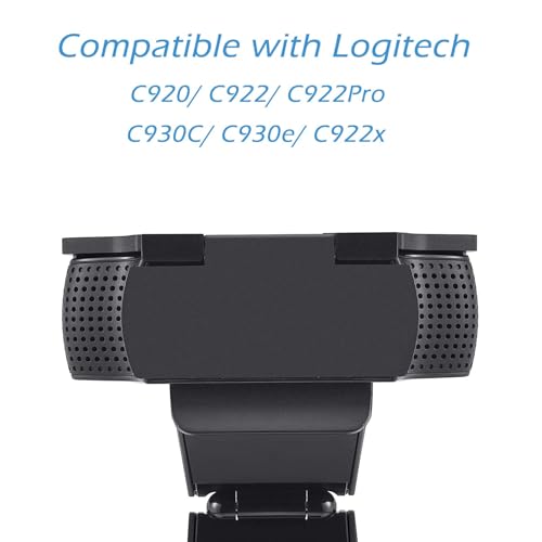 CloudValley Webcam Cover for Logitech C920/ C920x/ C922x/ C930e/ C922/ C920 HD Pro Stream Webcam, Camera Cover to Protect Lens and Security, Black