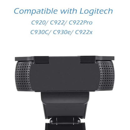 CloudValley Webcam Cover for Logitech C920/ C920x/ C922x/ C930e/ C922/ C920 HD Pro Stream Webcam, Camera Cover to Protect Lens and Security, Black