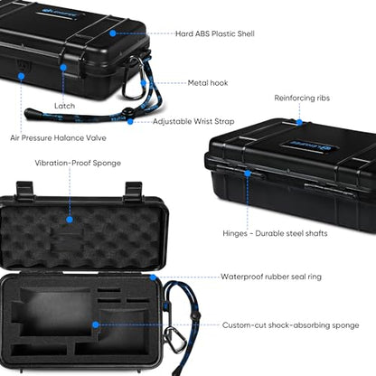 Lekufee Travel Waterproof Hard Case for Kodak PIXPRO WPZ2 Digital Camera, Battery, and other Accessories(Case & Bag Only)