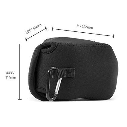 MegaGear ''Ultra Light'' Neoprene Camera Case Bag with Carabiner for Canon PowerShot SX540 HS, SX530 HS, Canon PowerShot SX420 IS, SX410 IS Digital Cameras (Black) - MG505 - color: Black