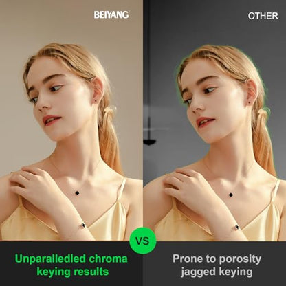 BEIYANG 6 Ft x 10 Ft Photography Backdrop Green Screen, Green Background Non-Reflective Fabric Wrinkle Resistance,Greenscreen Photo Background for Photo Video Chromakey Studio Shooting - color: Green, size: 6x10ft