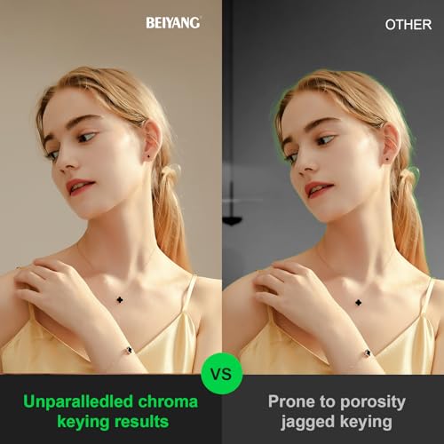 BEIYANG 6 Ft x 10 Ft Photography Backdrop Green Screen, Green Background Non-Reflective Fabric Wrinkle Resistance,Greenscreen Photo Background for Photo Video Chromakey Studio Shooting - color: Green, size: 6x10ft